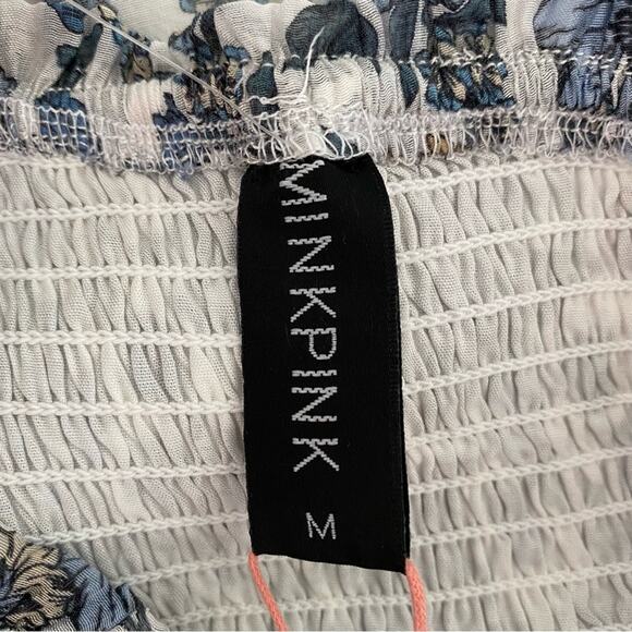 5/$25 MinkPink Darcy Shirred Smocked Floral Lined Mini Skirt M Medium New - Picture 11 of 11